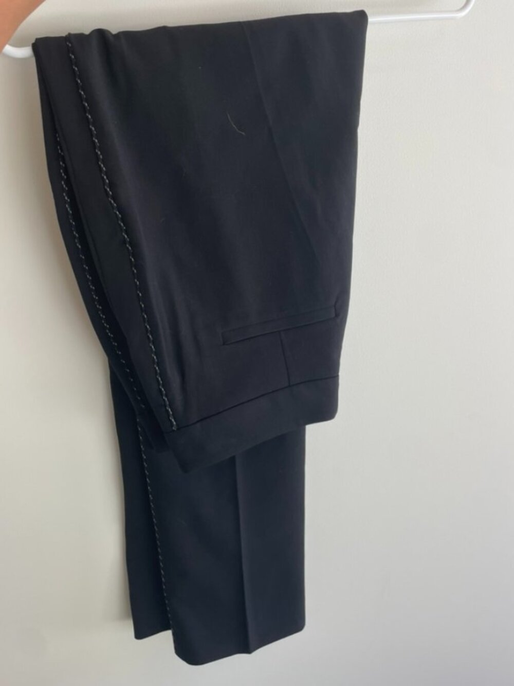 GSTQ Black Trousers Tailored Straight Leg Pants Size 4